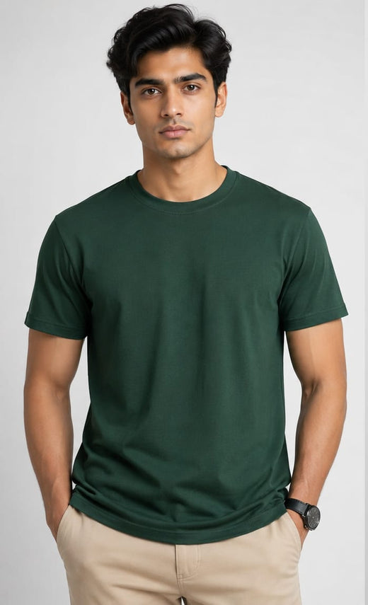 Round neck T-Shirt - Solid (180 GSM)