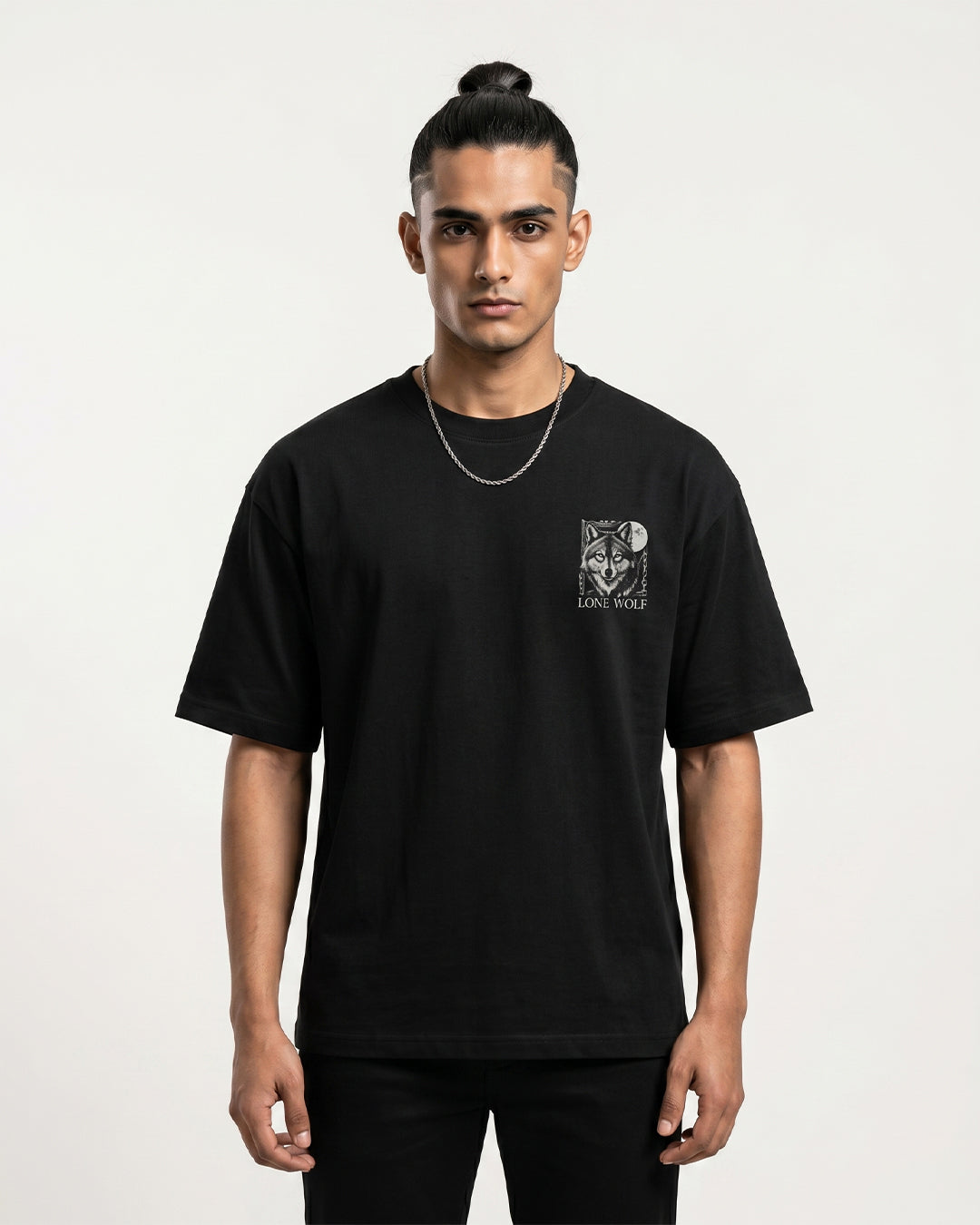 Lone Wolf Streetwear Oversized T-Shirt ( Full Back Print)