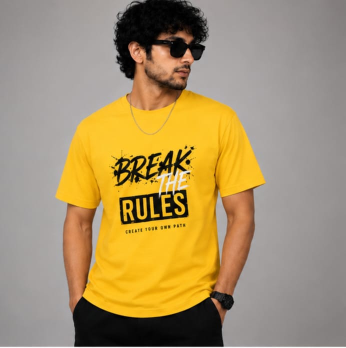 Men's Round Neck Regular Fit Casual T-Shirt