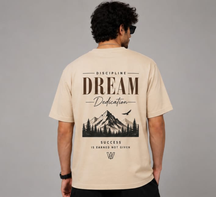 Men's Premium Dedication Oversized Back Graphic Tee