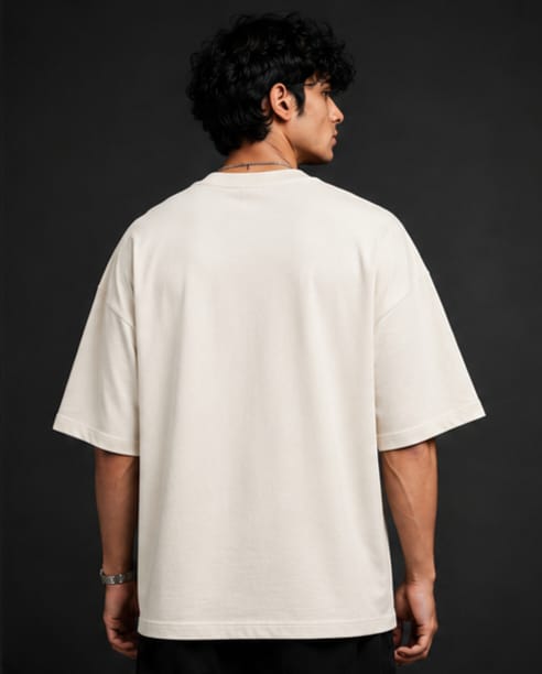 Men's Oversized Vintage Eagle Front Print Tee
