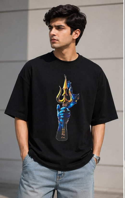 Oversized Round neck T-Shirt - Print (210 GSM)